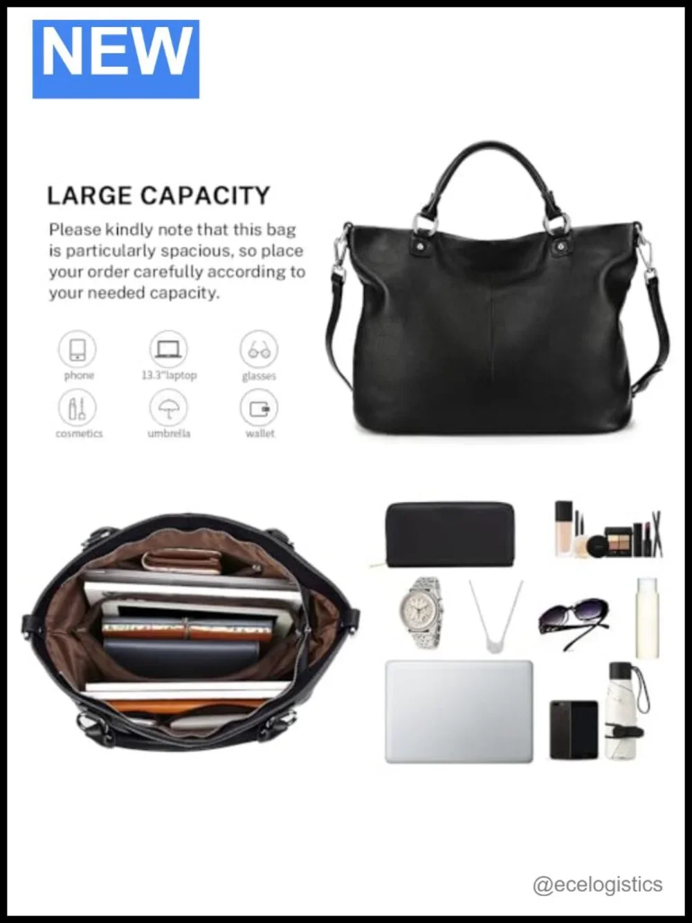 Genuine Leather Tote Purse for Women, Top Handle Satchel